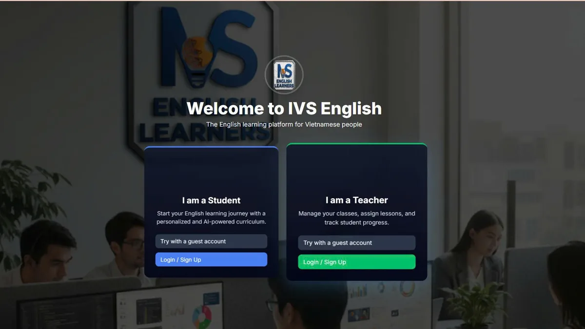 IVS Learn platform interface overview